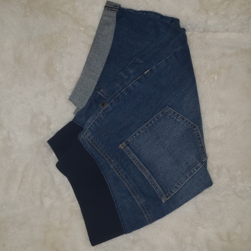 EUC Maternity Bermuda Denim Shorts (12-14)